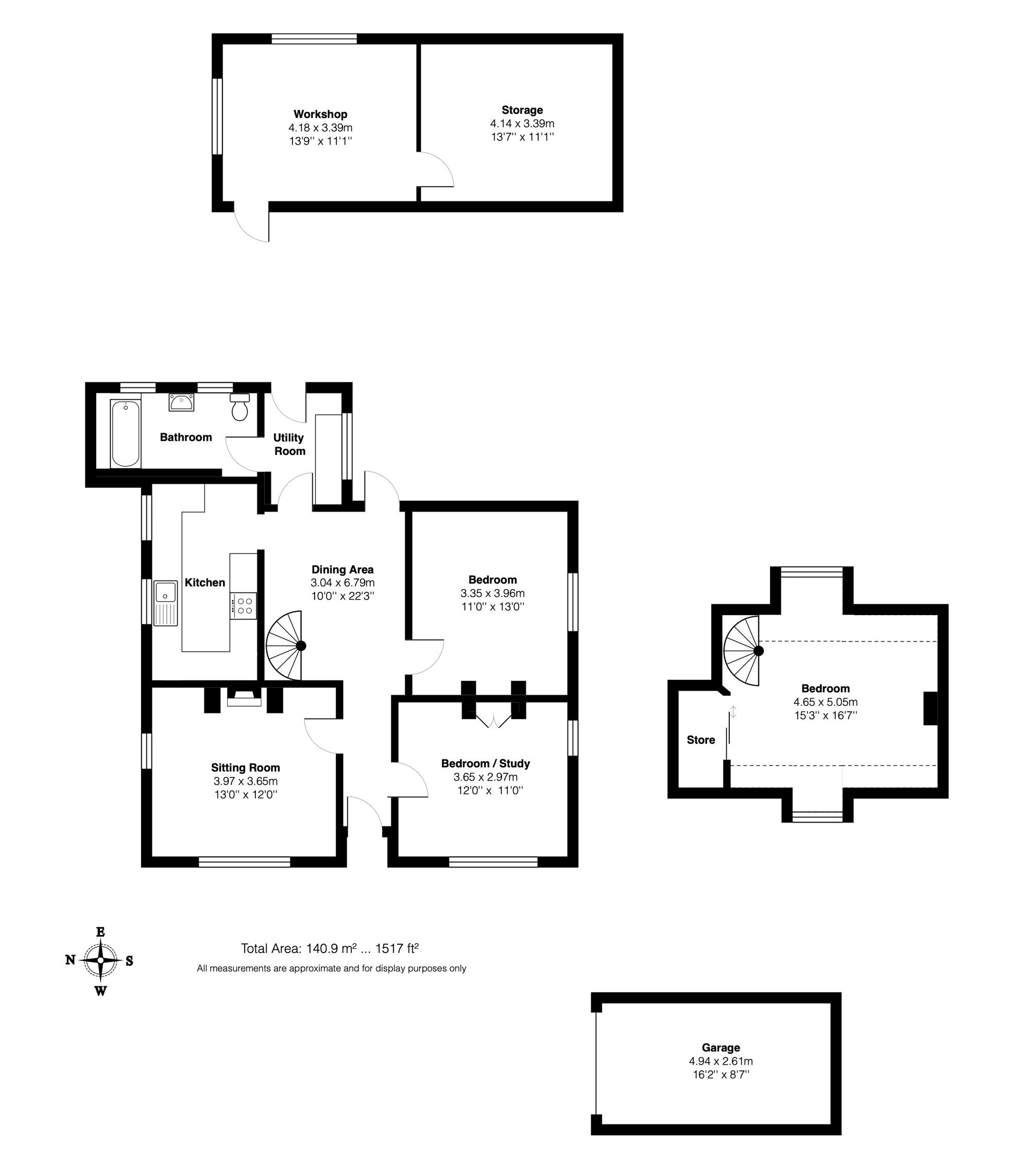 3 bed detached house for sale in Evesham Road, Pershore - Property floorplan