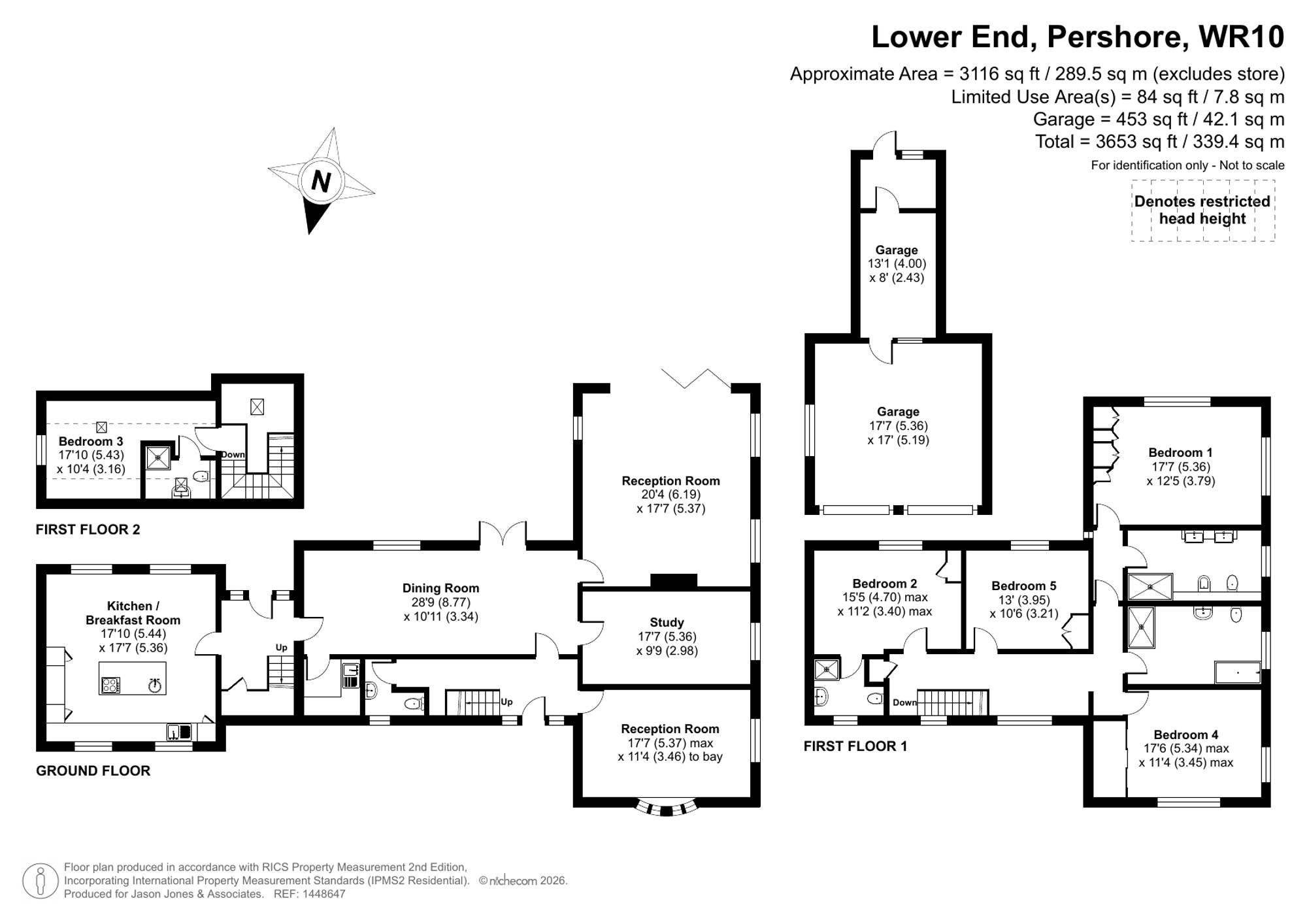 5 bed detached house for sale in Lower End, Pershore - Property floorplan