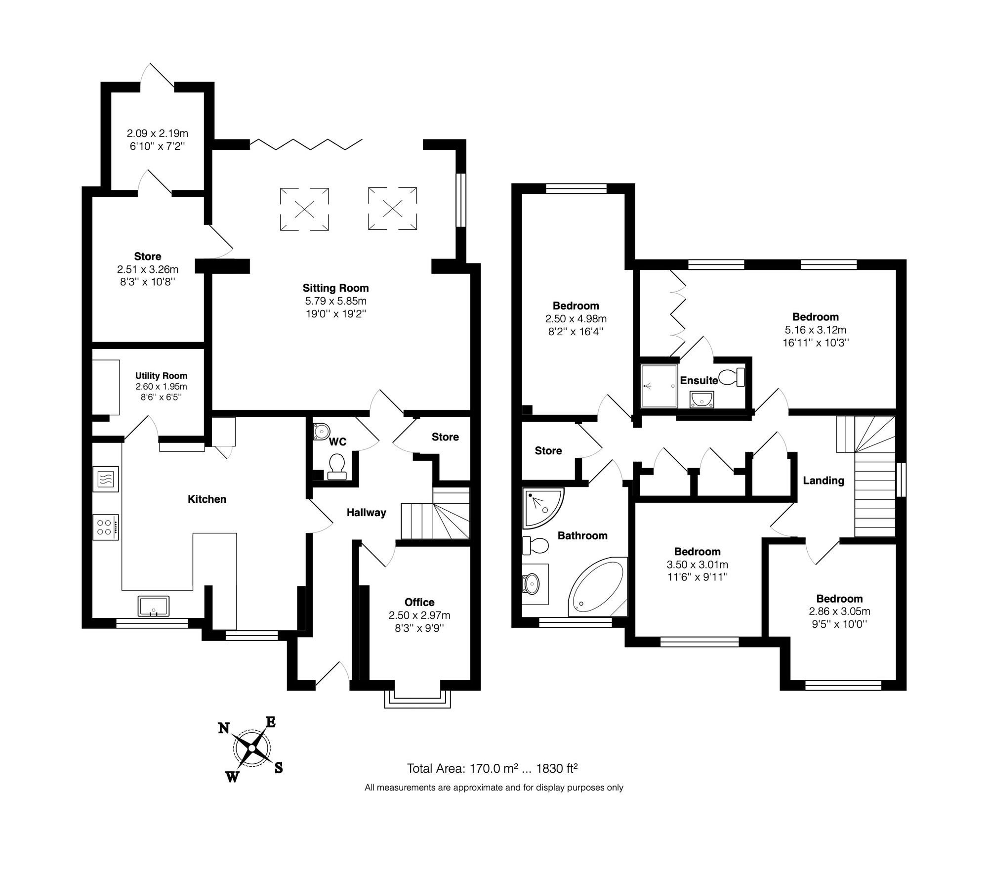 4 bed detached house for sale in Hawthorne Close, Pershore - Property floorplan
