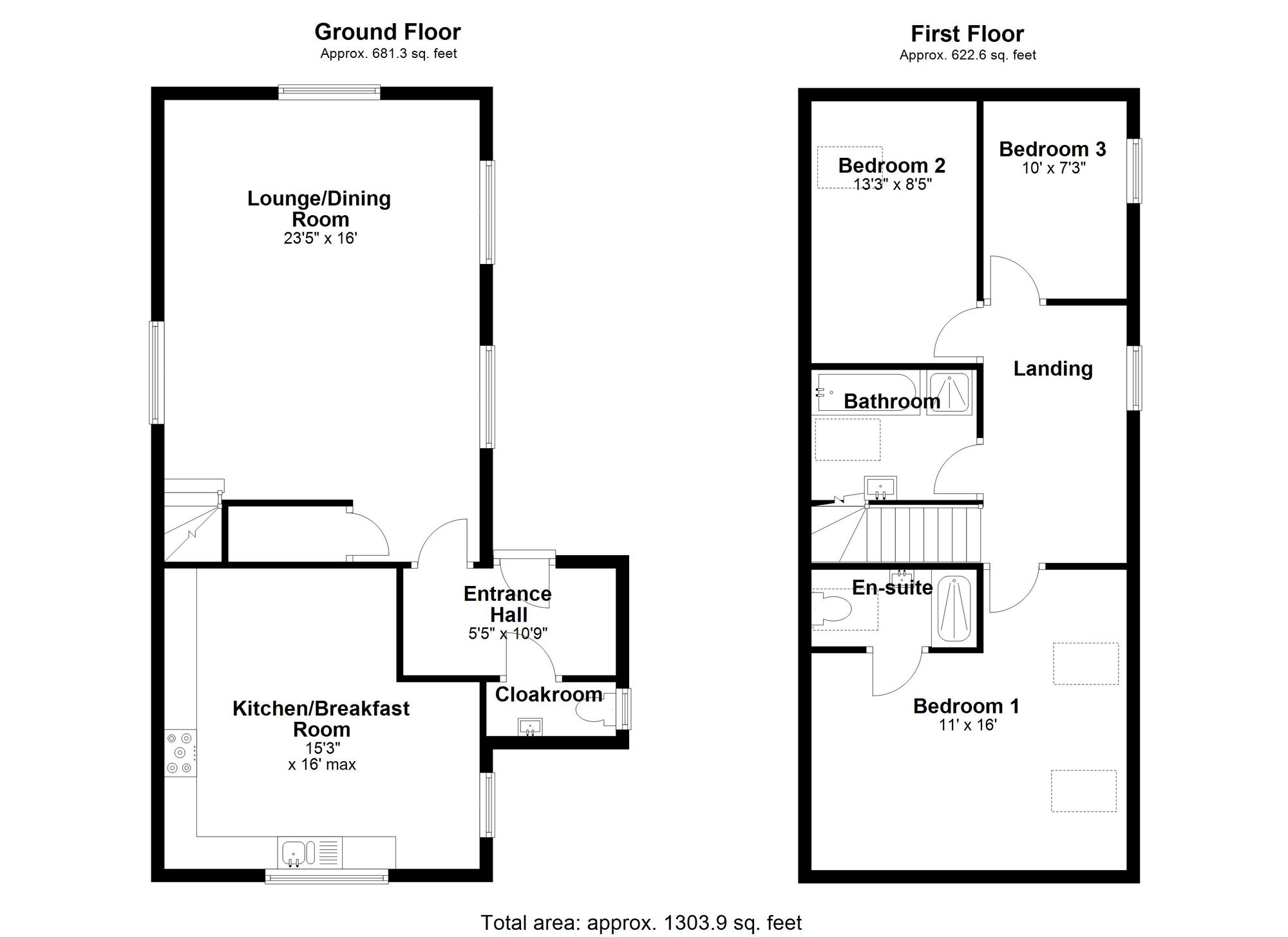 3 bed cottage for sale in High Street, Pershore - Property floorplan
