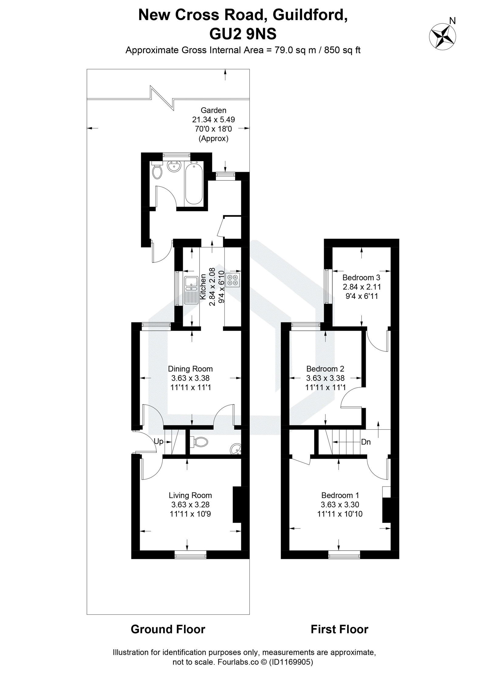 4 bed semi-detached house to rent in New Cross Road, Guildford, GU2 9NS - Property floorplan