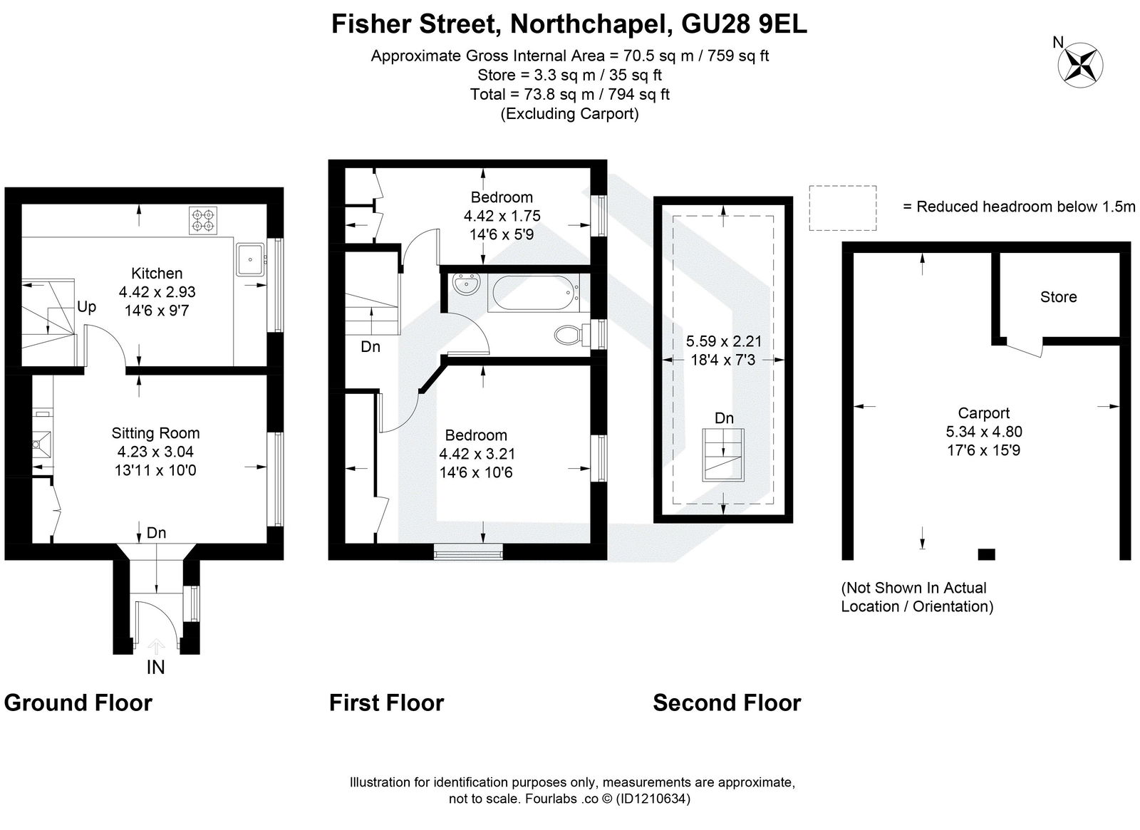2 bed cottage to rent in Fisher Street, Northchapel, Petworth, GU28 9EL - Property floorplan