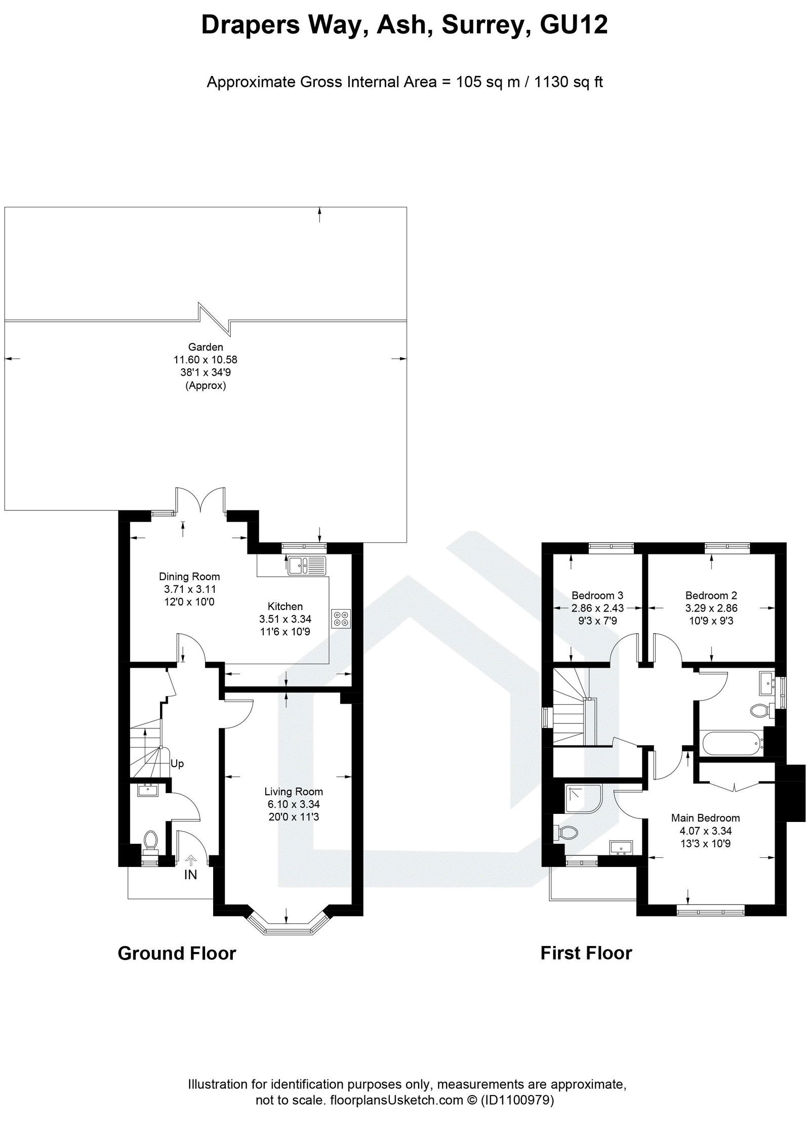 3 bed detached house to rent in Guildford, Ash, Surrey, GU12 6GJ - Property floorplan