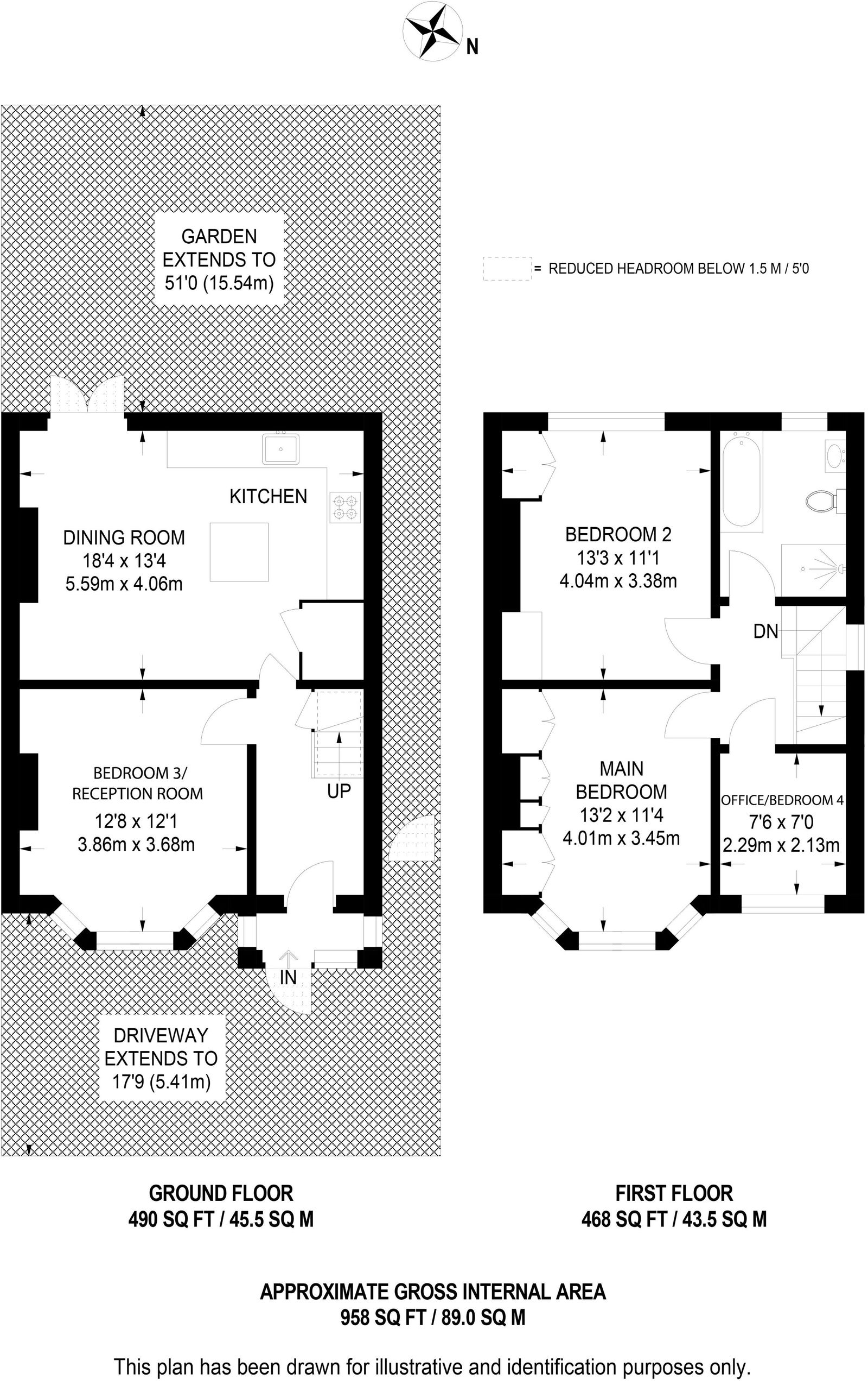 3 bed semi-detached house for sale in King Charles Road, Surbiton - Property floorplan