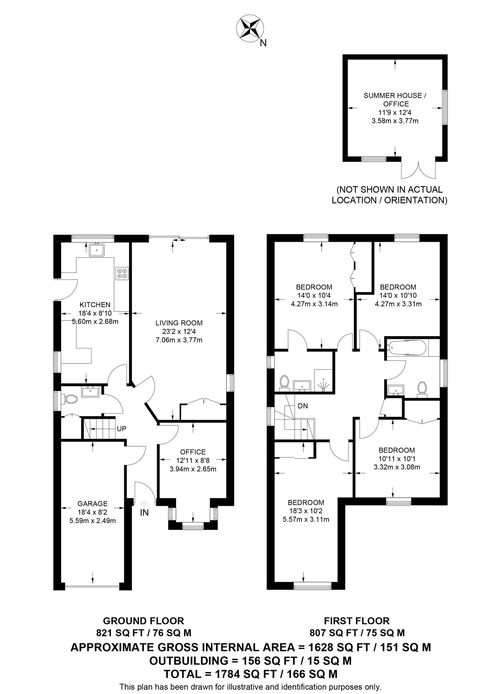 4 bed detached house for sale in Woodlands Road, Leatherhead - Property floorplan