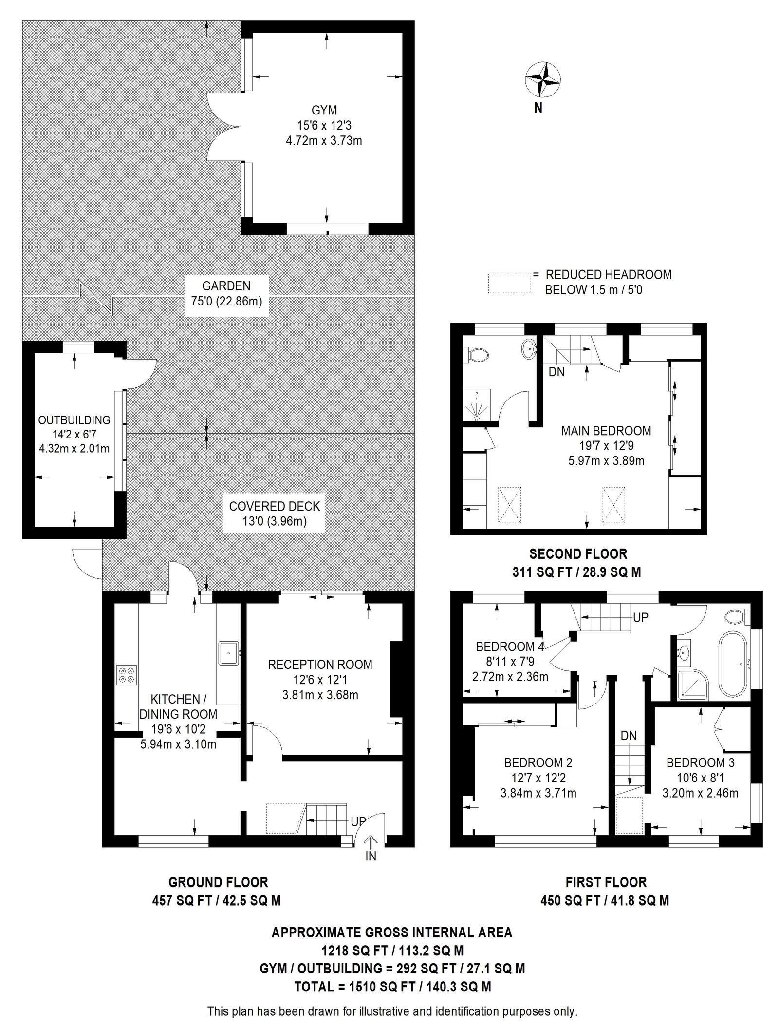 4 bed semi-detached house for sale in Stormont Way, Chessington - Property floorplan