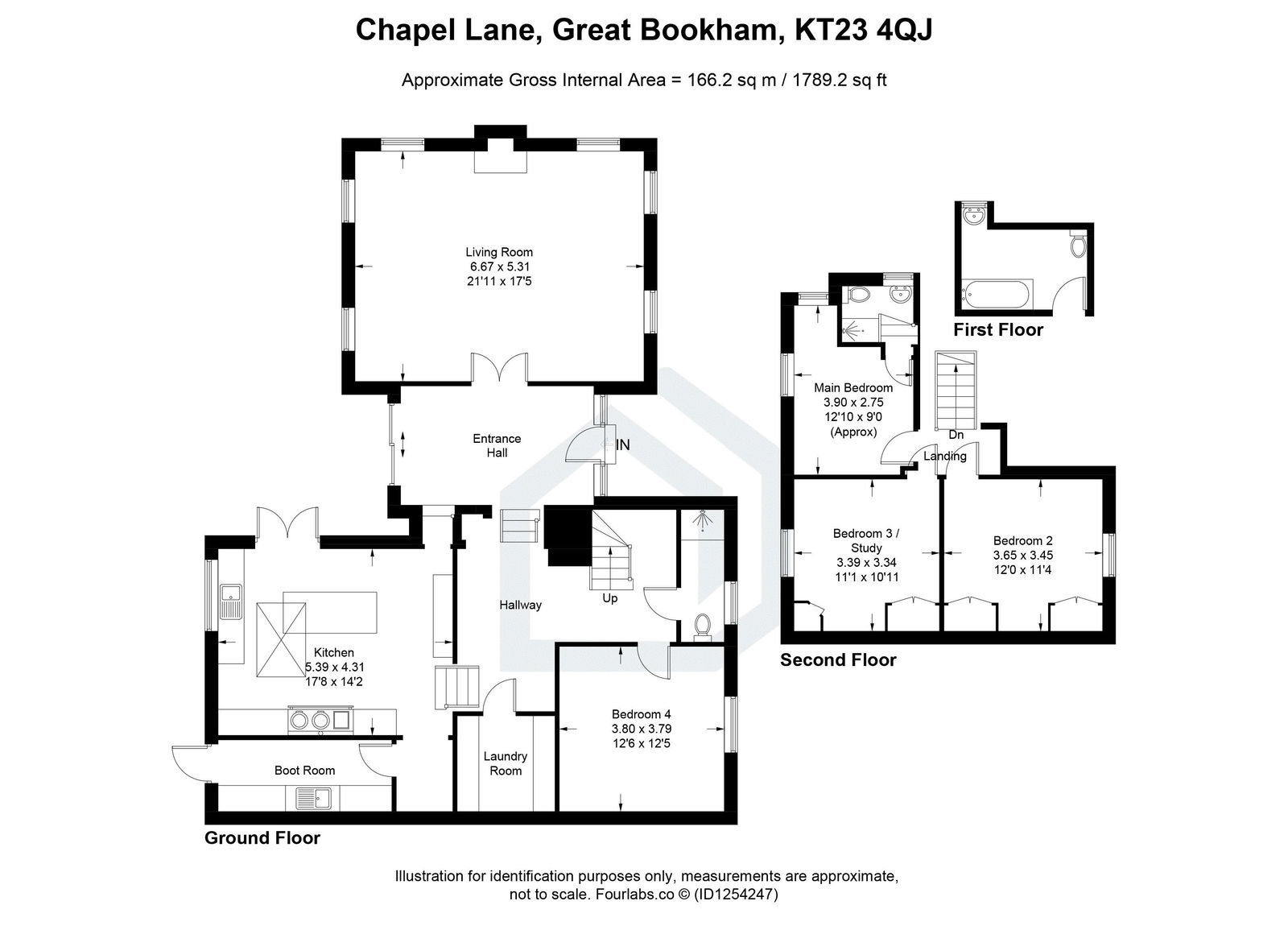 4 bed semi-detached house to rent in Chapel Lane, Bookham, KT23 - Property floorplan