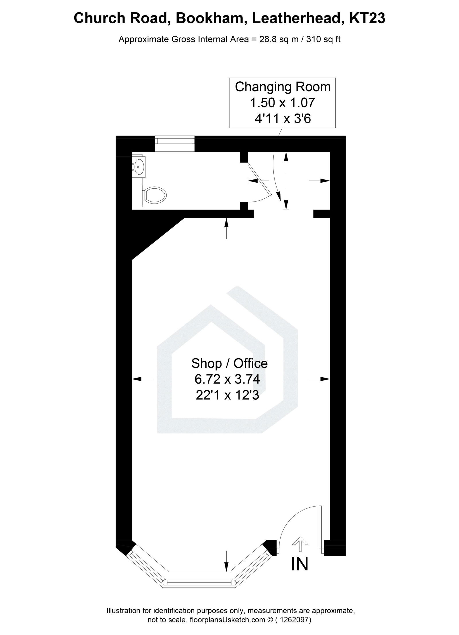 Retail property (high street) to rent in Church Road, Leatherhead - Property floorplan