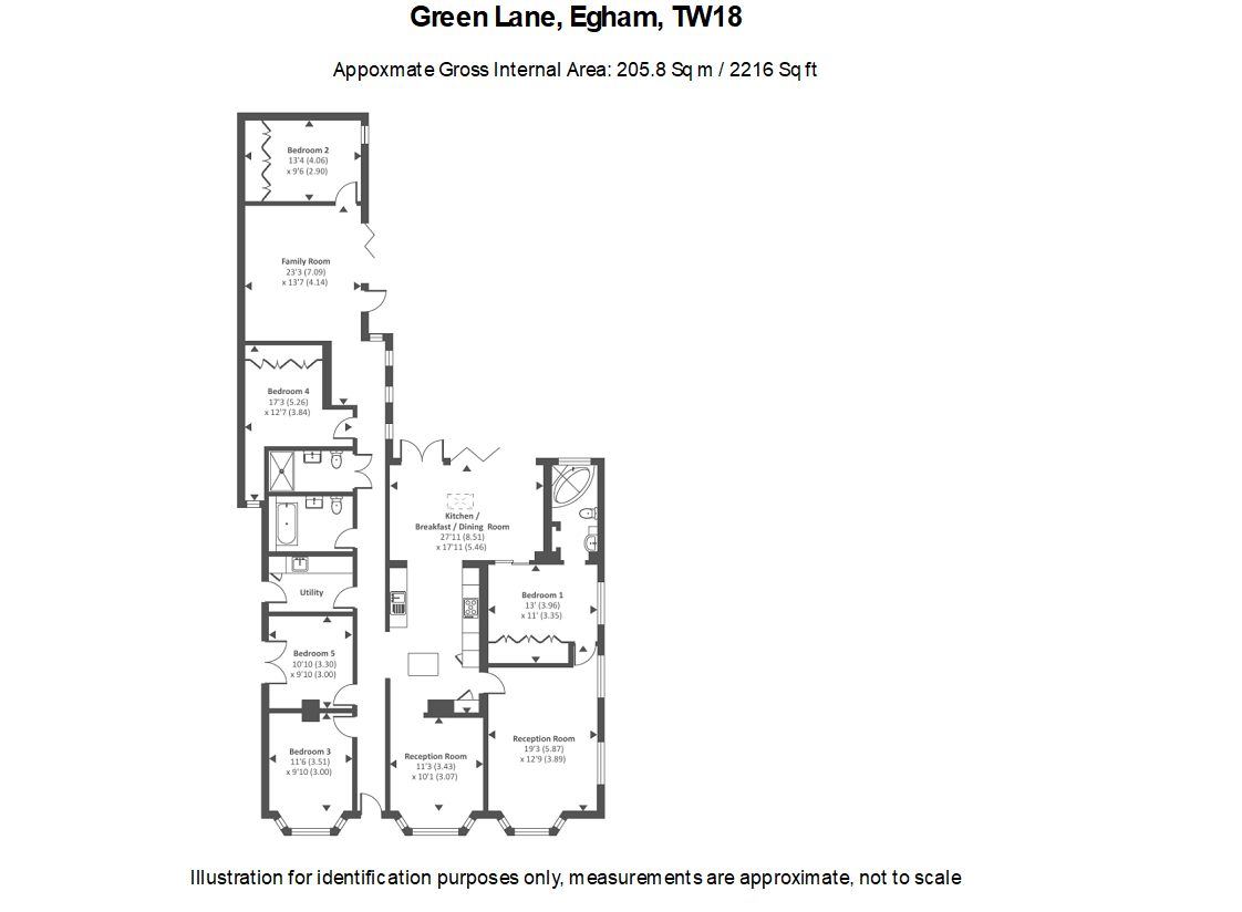 5 bed bungalow for sale in Green Lane, Staines-upon-thames - Property floorplan