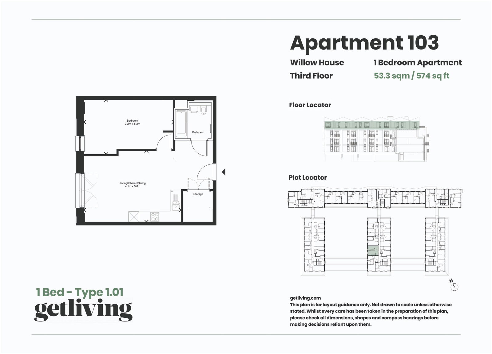 1 bed flat to rent in Randalls Way, Leatherhead, KT22 - Property floorplan