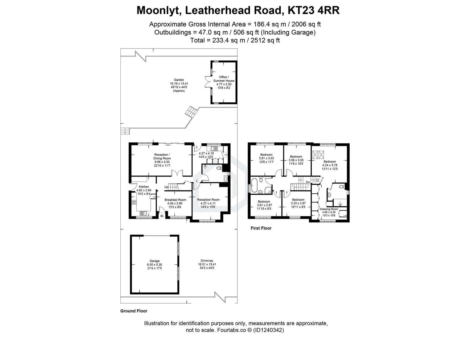 5 bed detached house for sale in Leatherhead Road, Bookham, KT23 - Property floorplan