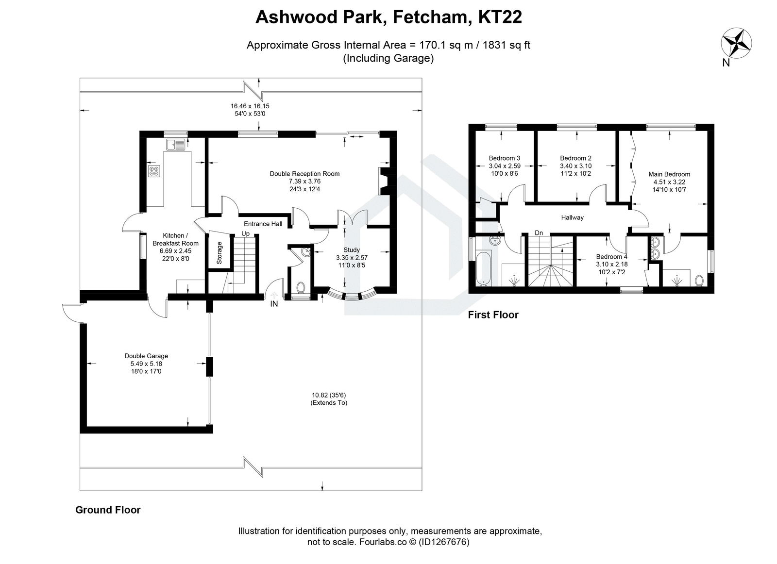 4 bed detached house for sale in Ashwood Park, Leatherhead - Property floorplan