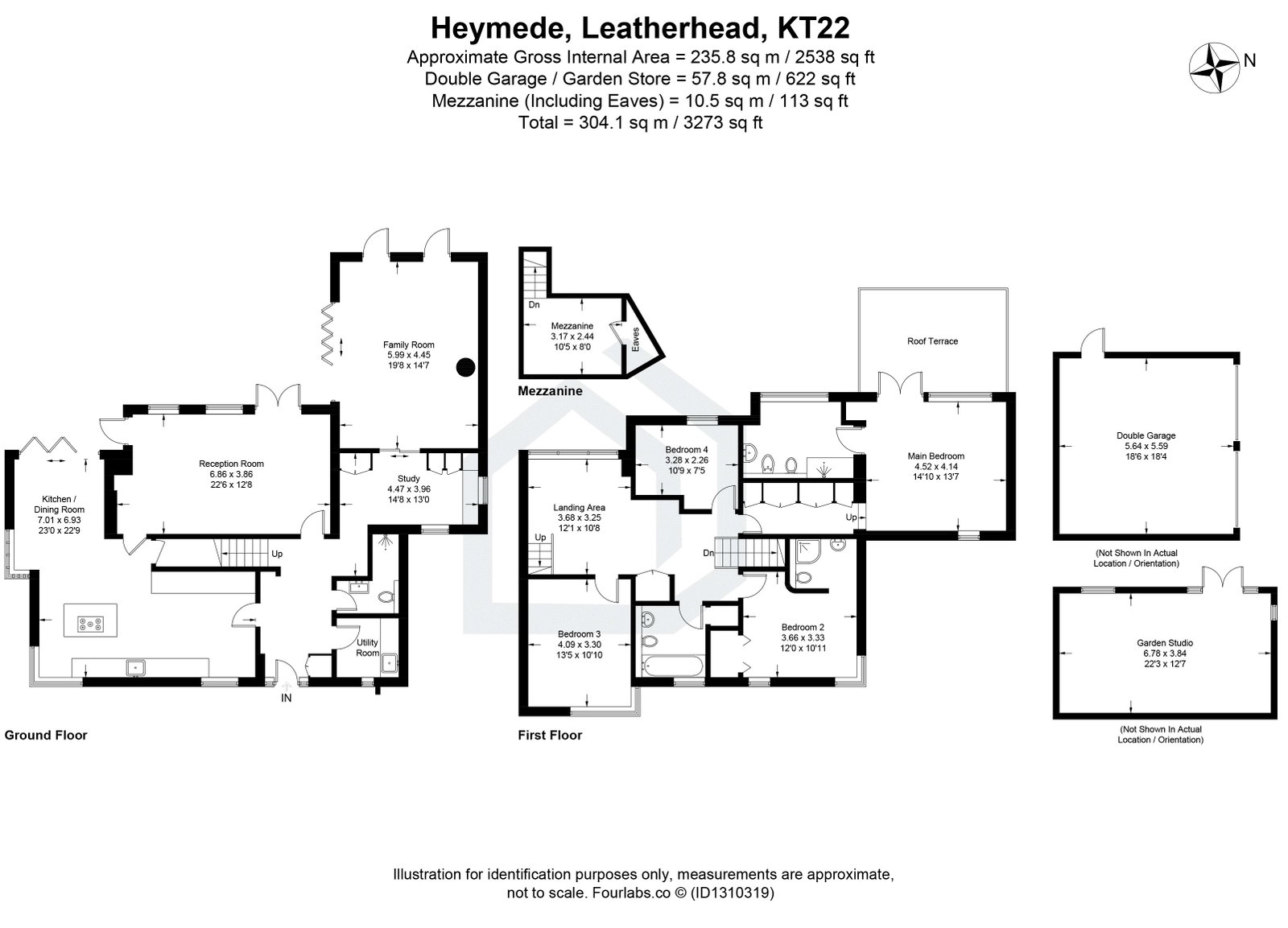 4 bed detached house to rent in Heymede, Leatherhead, KT22 - Property floorplan