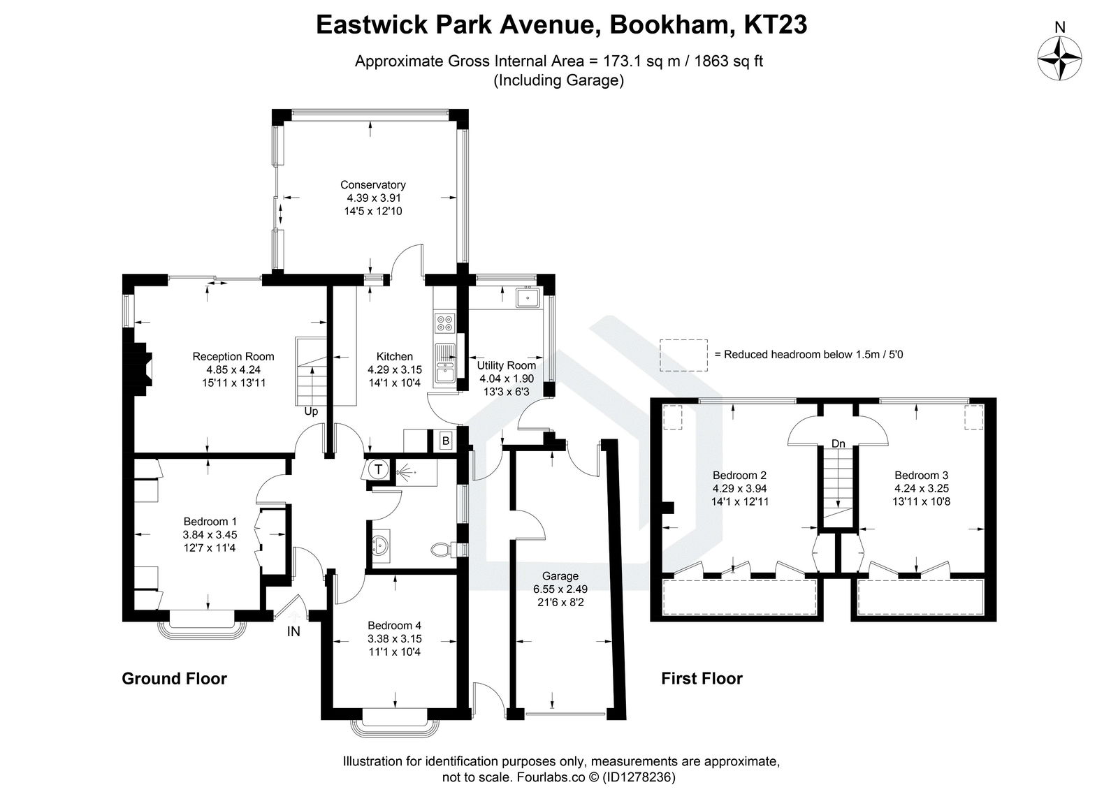 4 bed bungalow for sale in Eastwick Park Avenue, Bookham, KT23 - Property floorplan