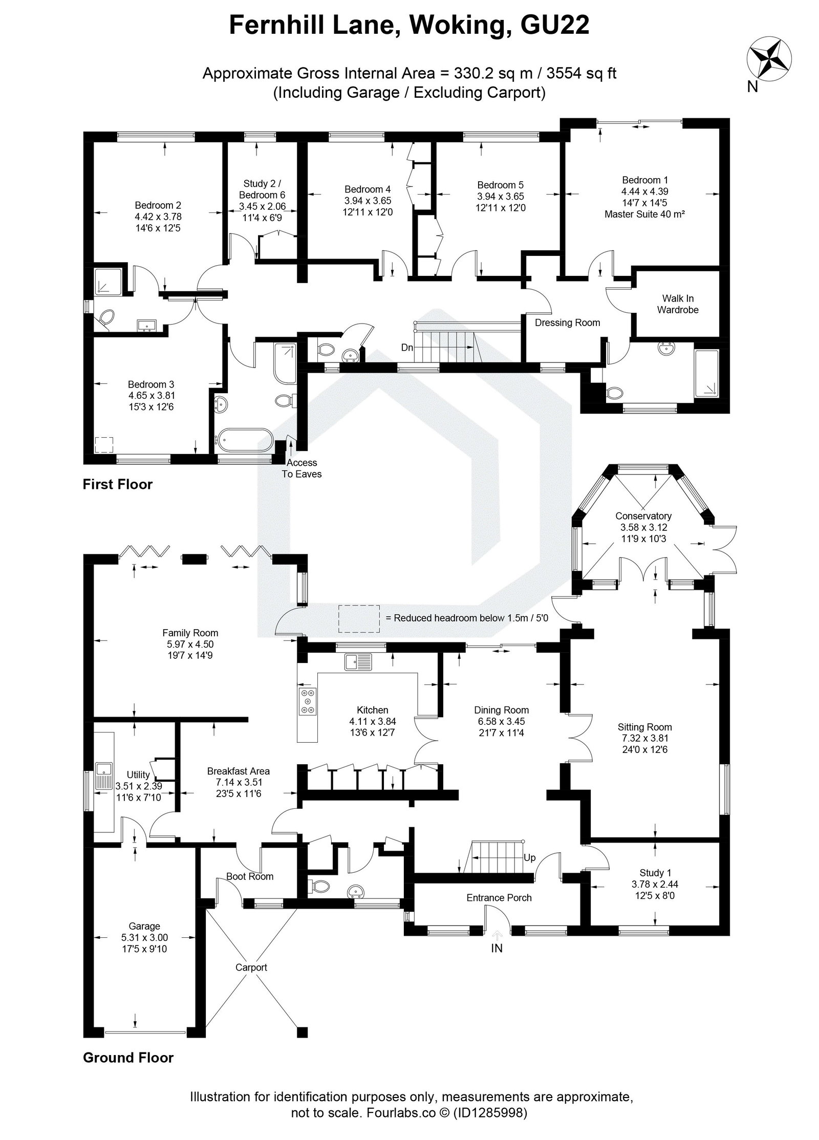 6 bed detached house for sale in Fernhill Lane, Woking, GU22 - Property floorplan