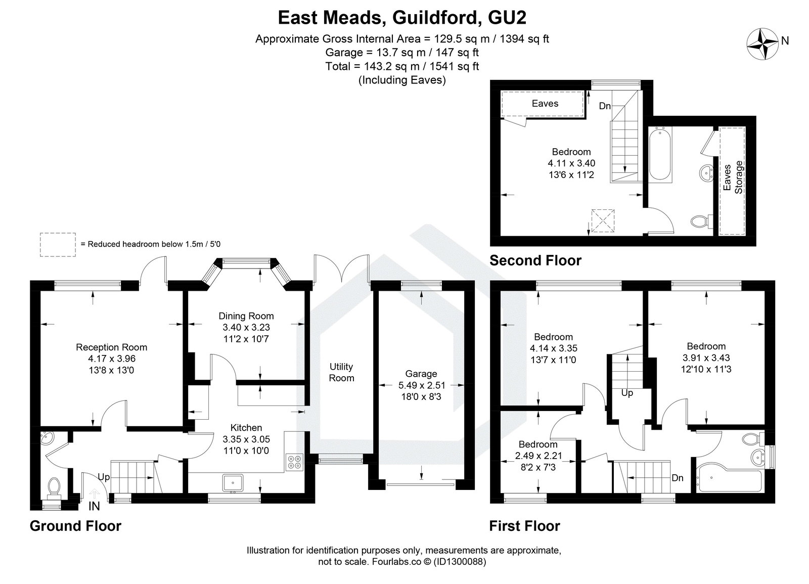 4 bed semi-detached house for sale in East Meads, Guildford, GU2 - Property floorplan