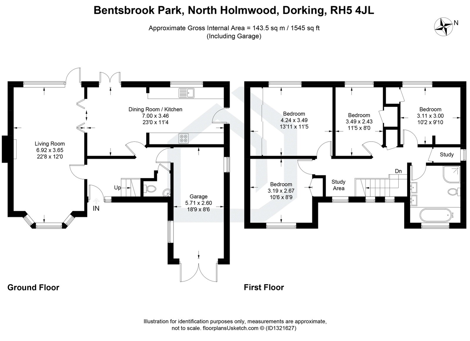 4 bed detached house for sale in Bentsbrook Park, Dorking, RH5 - Property floorplan