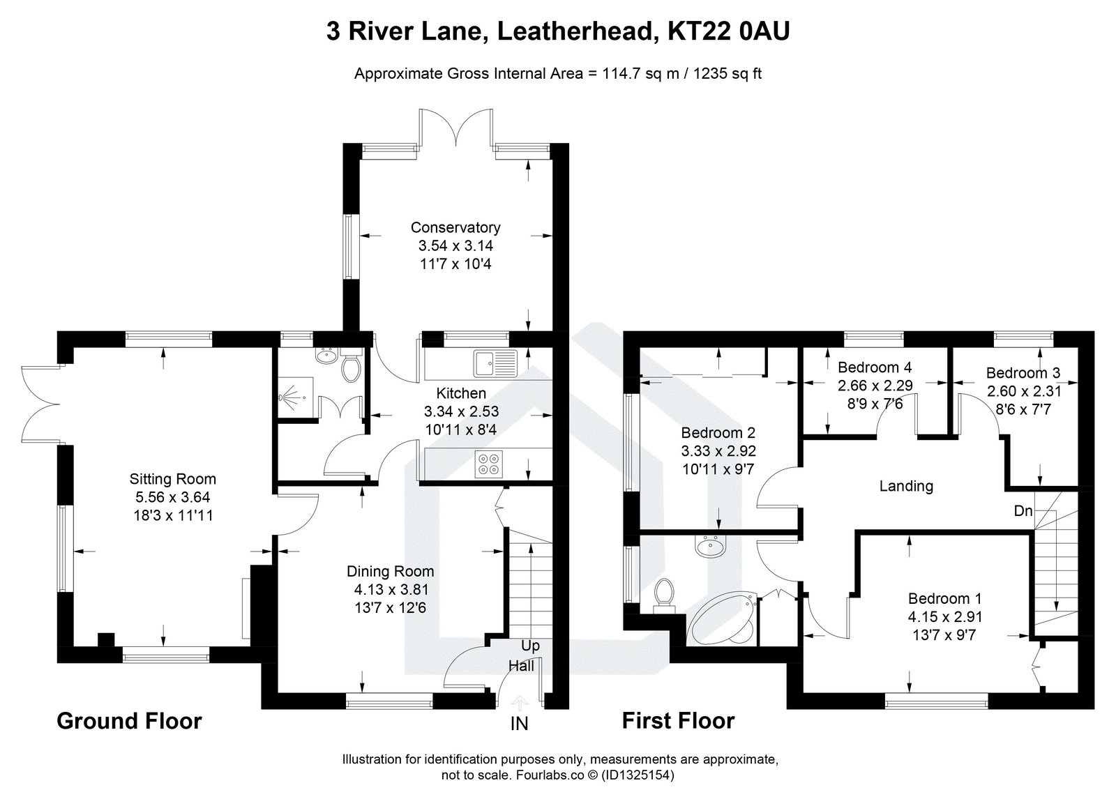 4 bed semi-detached house for sale in River Lane, Leatherhead, KT22 0AU - Property floorplan