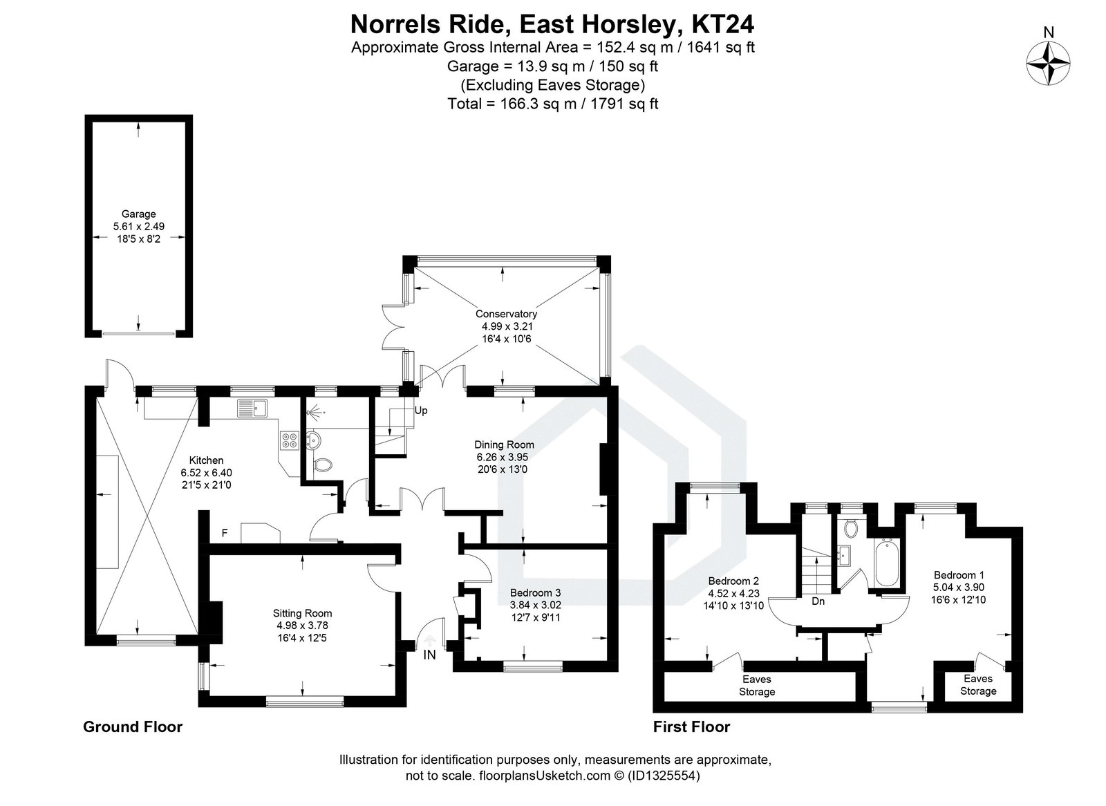 3 bed detached house for sale in Norrels Ride, East Horsley, KT24 - Property floorplan