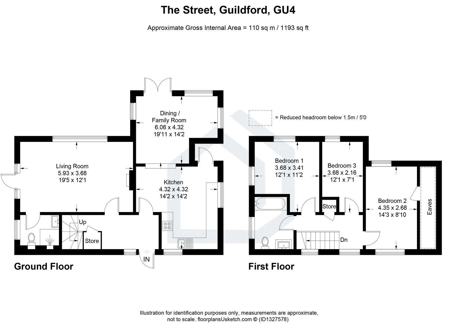 3 bed detached house for sale in The Street, Shalford, GU4 - Property floorplan