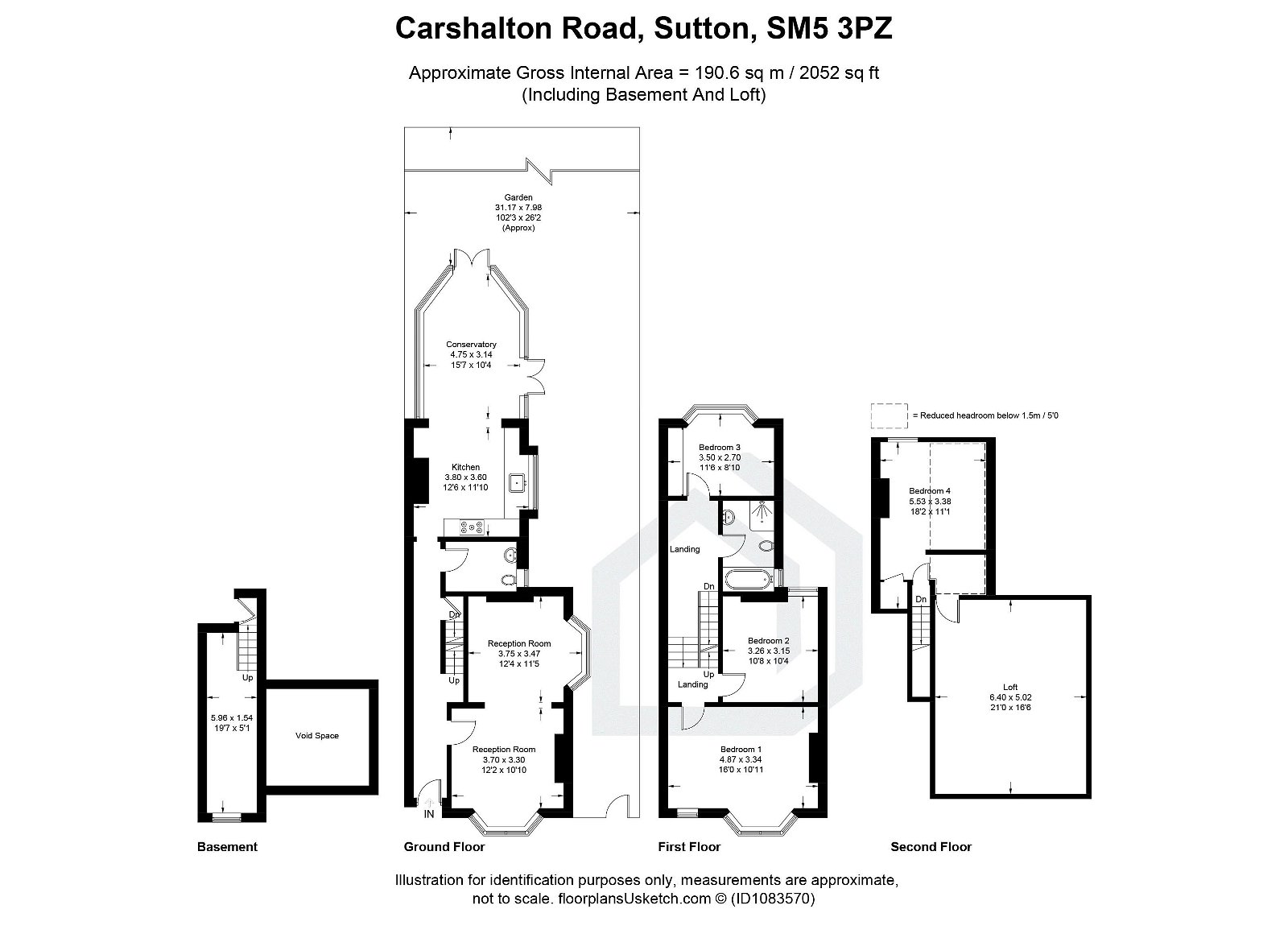 4 bed semi-detached house for sale in Carshalton Road, Sutton, SM5 3PZ - Property floorplan