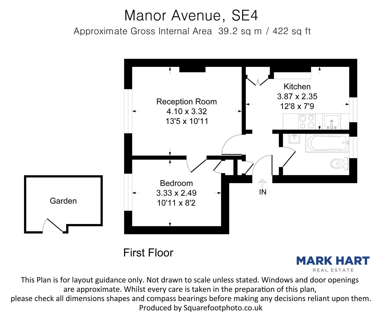1 bed flat to rent in Manor Avenue, London - Property floorplan