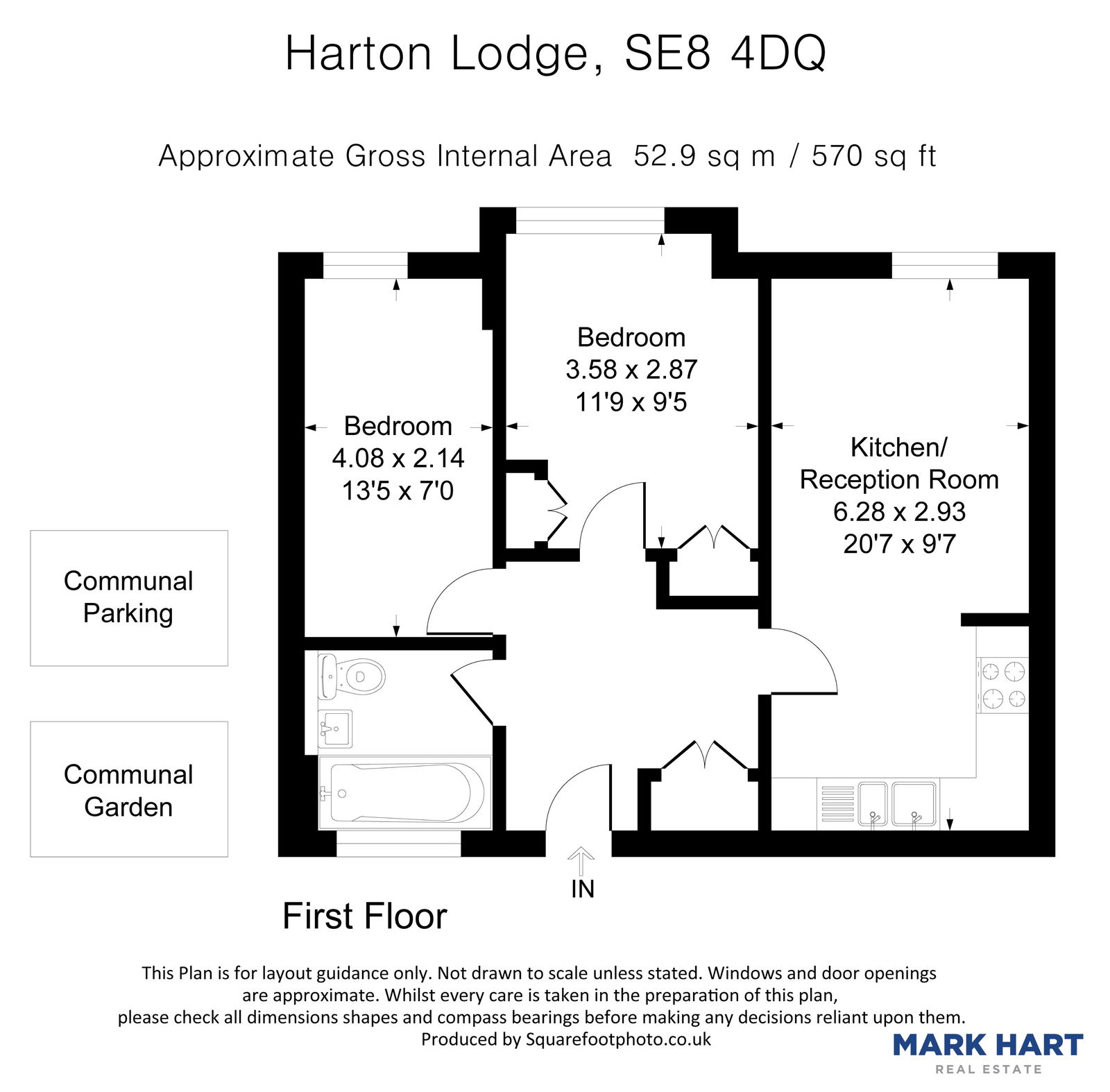 2 bed flat to rent in Harton Street, London - Property floorplan
