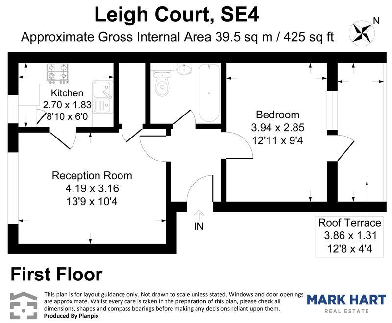 1 bed flat to rent in Lewisham Way, London - Property floorplan