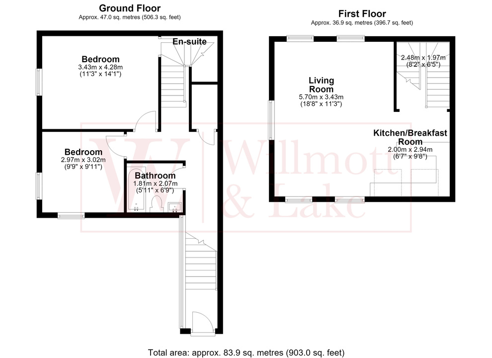 2 bed apartment for sale in Percival Court, Stansted Road, Bishop's Stortford, Hertfordshire - Property floorplan