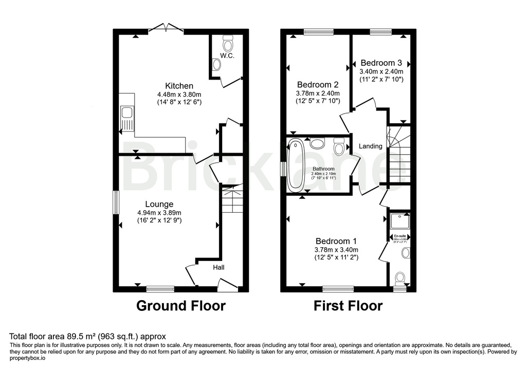 3 bed semi-detached house to rent in Little Clobbs Mead, Little Dunmow, Essex - Property floorplan