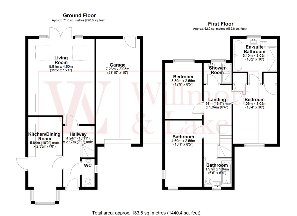 3 bed semi-detached house for sale in Blossom Hill Drive, Henham - Property floorplan