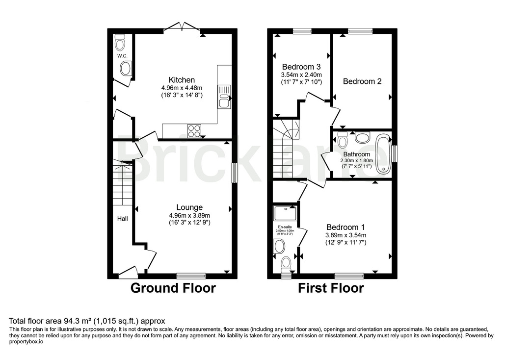 3 bed semi-detached house to rent in Little Clobbs Mead, Little Dunmow, Dunmow, Essex - Property floorplan