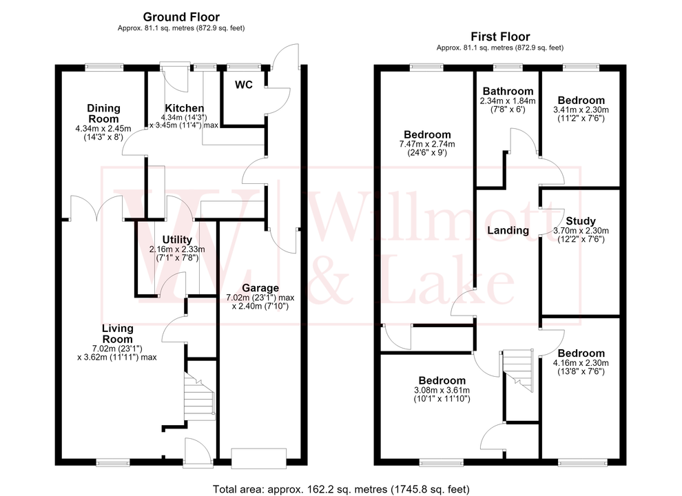 4 bed semi-detached house for sale in Lower Park Crescent, Bishop's Stortford, Hertfordshire - Property floorplan