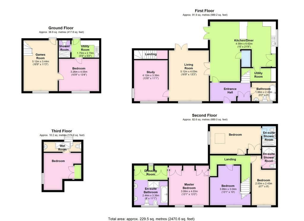5 bed detached house for sale in The Chase, Bishop's Stortford, Hertfordshire - Property floorplan