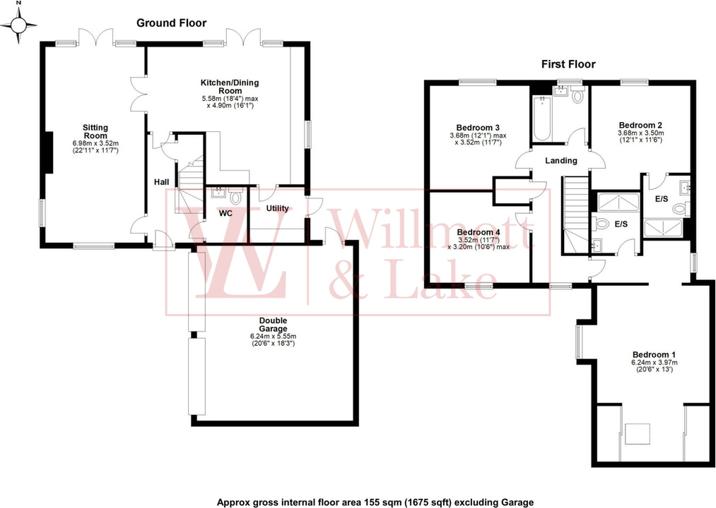 4 bed detached house for sale in Bergham Close, Bishop's Stortford, Hertfordshire - Property floorplan