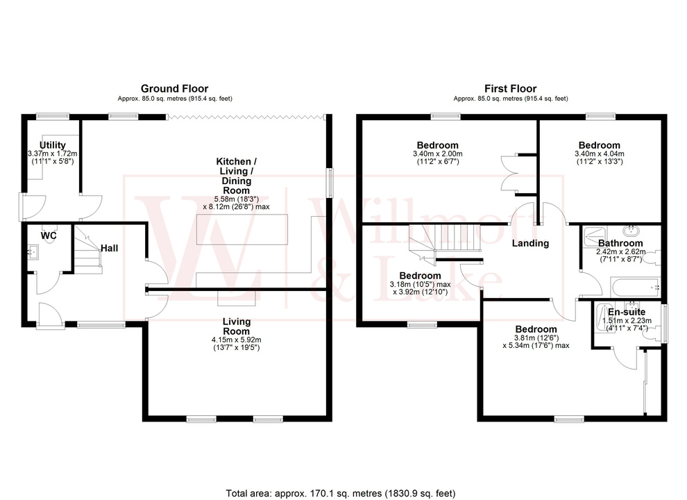 4 bed detached house for sale in Stile Close, The Street, Bishop's Stortford, Essex - Property floorplan
