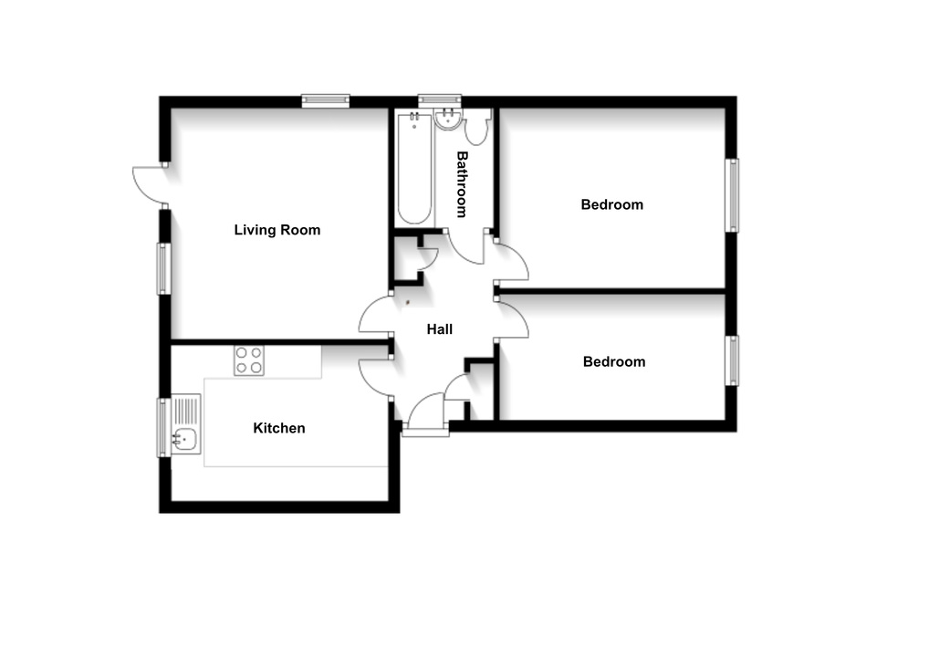 2 bed apartment for sale in Knights Row, Waytemore Road, Bishop's Stortford, Hertfordshire - Property floorplan