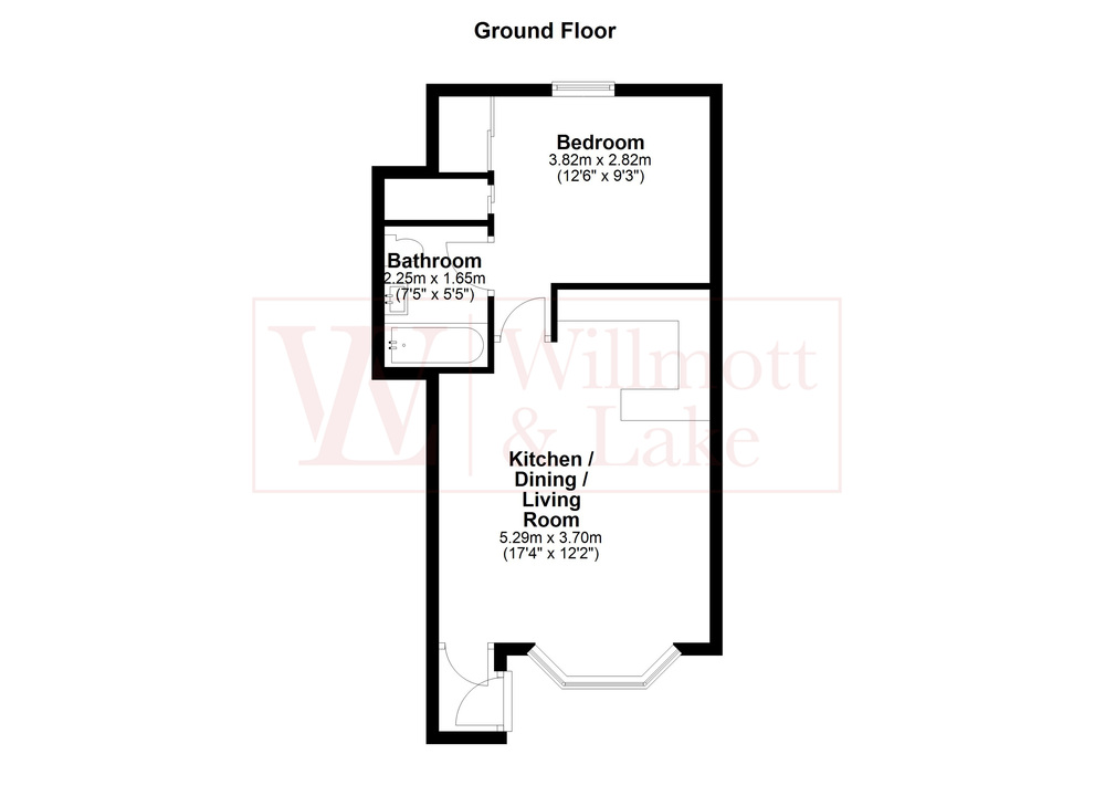 1 bed maisonette for sale in Wheat Croft, Bishop's Stortford, Hertfordshire - Property floorplan