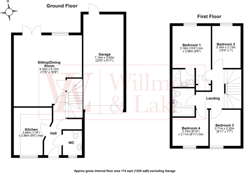 4 bed semi-detached house for sale in Cooper Smith Road, Takeley, Bishop's Stortford, Essex - Property floorplan