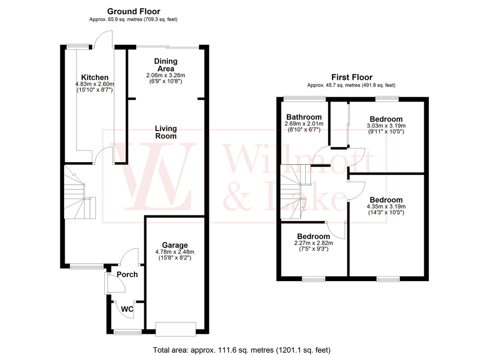 3 bed detached house for sale in Appleton Fields, Bishop's Stortford, Hertfordshire - Property floorplan
