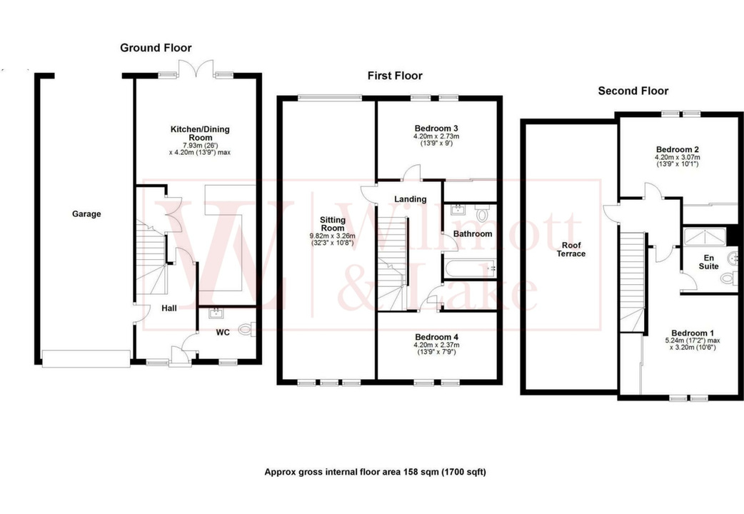 4 bed terraced house for sale in Randall Lane, Bishop's Stortford, Hertfordshire - Property floorplan