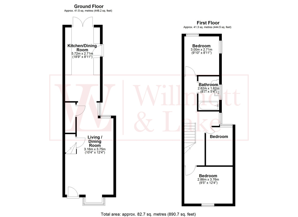 3 bed end of terrace house for sale in Crown Terrace, Bishop's Stortford, Hertfordshire - Property floorplan