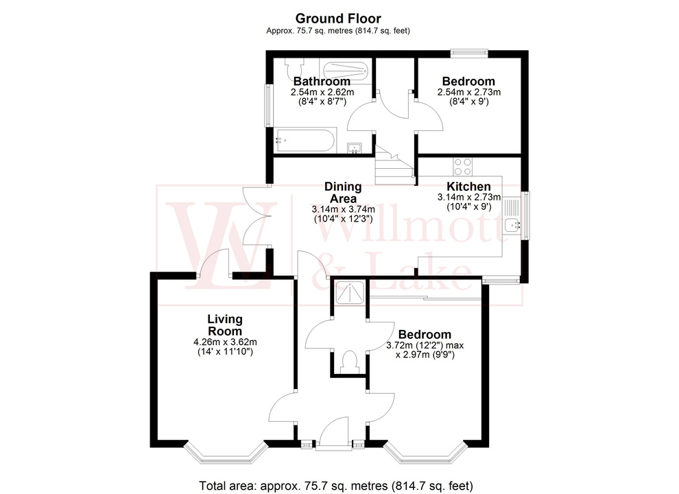 2 bed maisonette for sale in Rye Street, Bishop's Stortford, Hertfordshire - Property floorplan