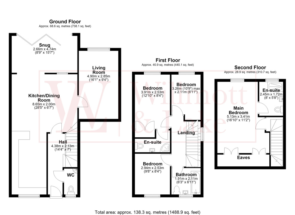 4 bed semi-detached house for sale in Dukes Ride, Bishop's Stortford, Hertfordshire - Property floorplan