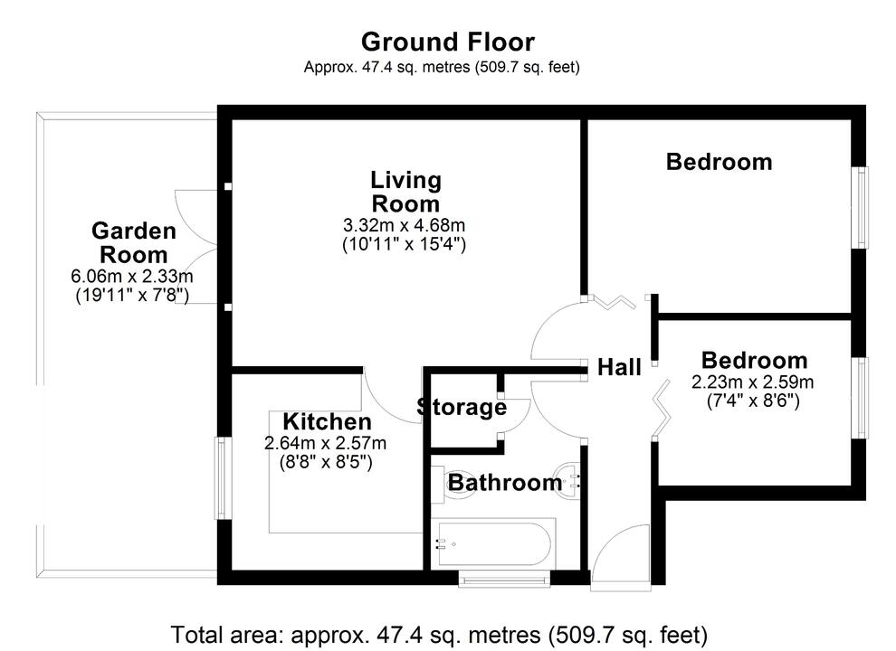 2 bed maisonette for sale in Goodwin Stile, Bishop's Stortford, Hertfordshire - Property floorplan