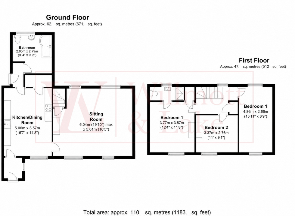 3 bed semi-detached house for sale in The Maltings, Broxted, Dunmow, Essex - Property floorplan