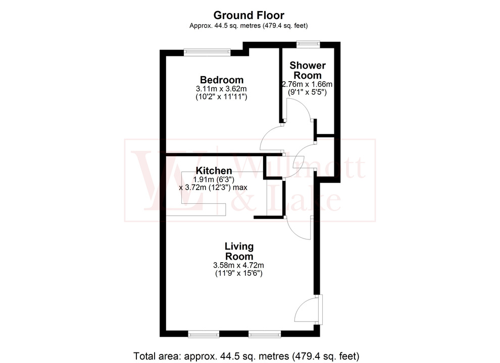 1 bed apartment for sale in Chelmsford House, Chelmsford Road, Dunmow, Essex - Property floorplan
