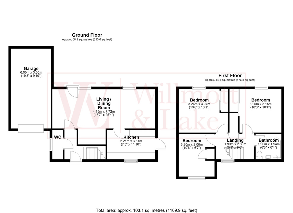 3 bed detached house for sale in Edens Close, Bishop's Stortford, Hertfordshire - Property floorplan