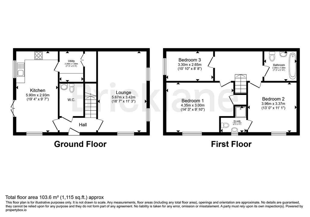 3 bed detached house to rent in Poolbay Meadow, Little Dunmow, Dunmow, Essex - Property floorplan