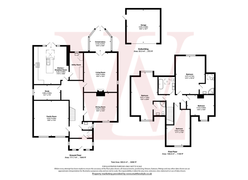 4 bed detached house for sale in Lower Road, Little Hallingbury, Bishop's Stortford, Essex - Property floorplan